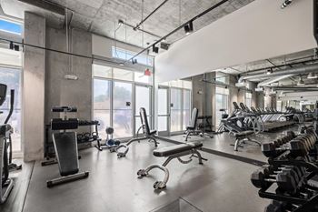 Fitness center at l seven apartments in san francisco, ca 94103